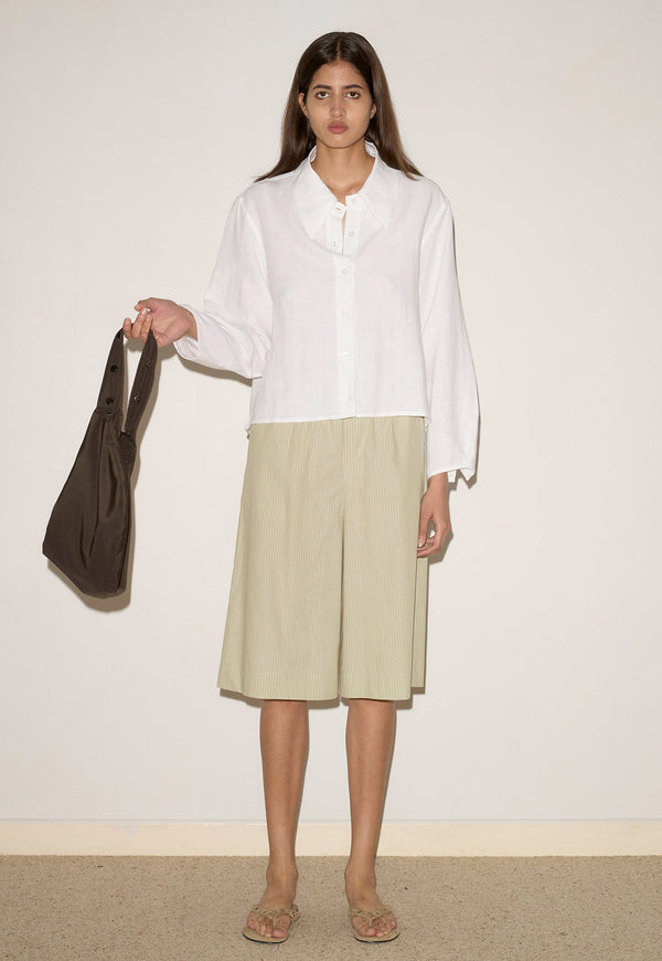 Collar Point Shirt White