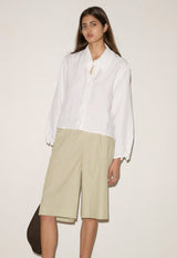 Collar Point Shirt White