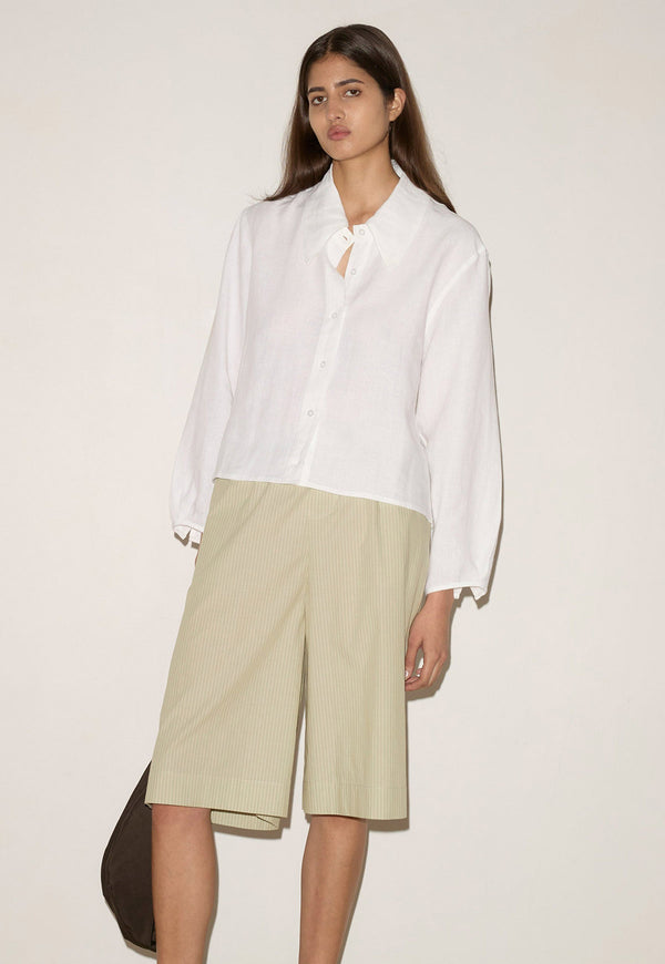 Collar Point Shirt White