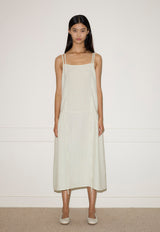 Linen Strap Dress Pastel Pistachio