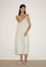 Linen Strap Dress Pastel Pistachio