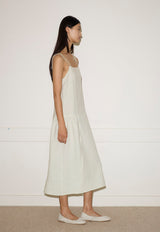 Linen Strap Dress Pastel Pistachio