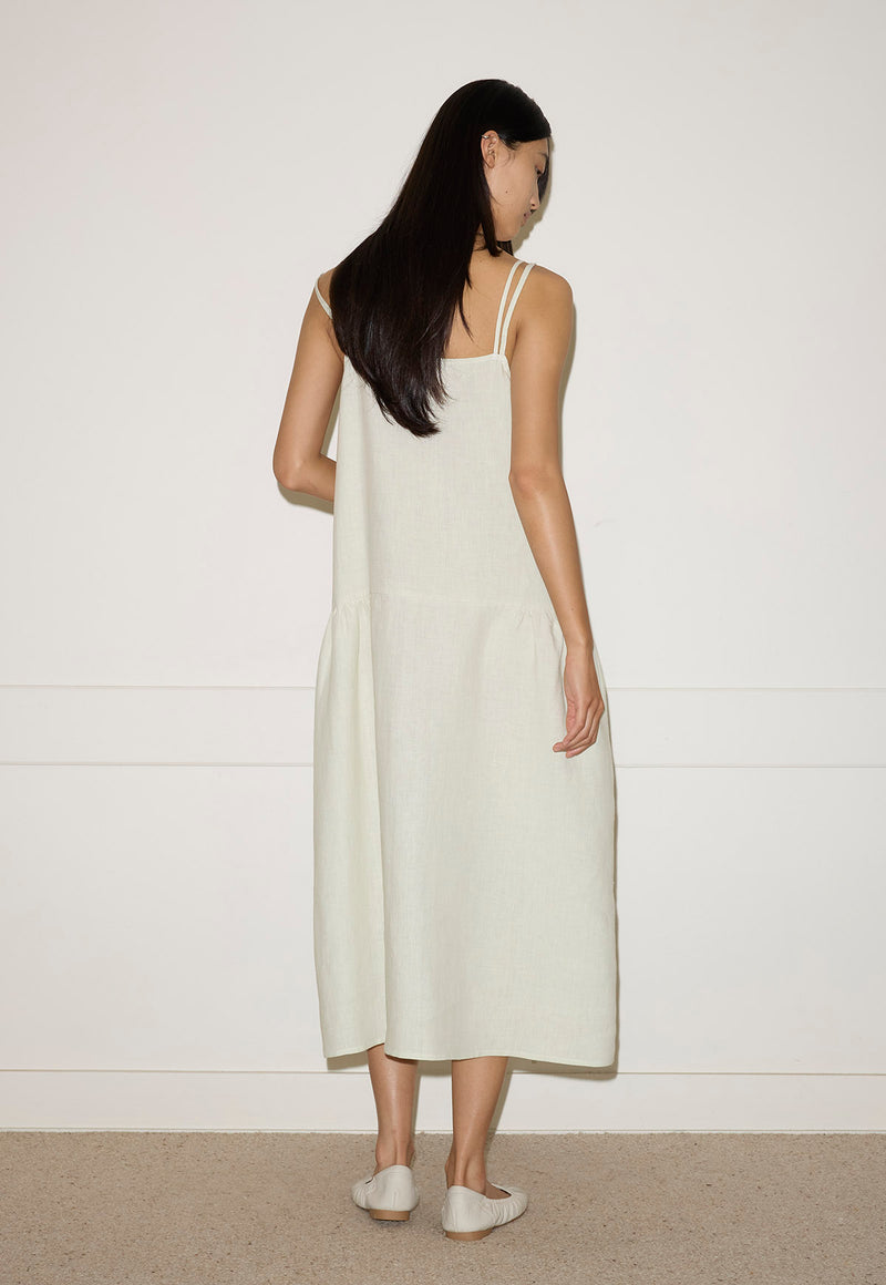 Linen Strap Dress Pastel Pistachio