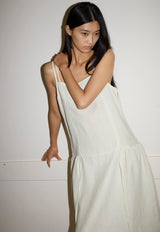 Linen Strap Dress Pastel Pistachio