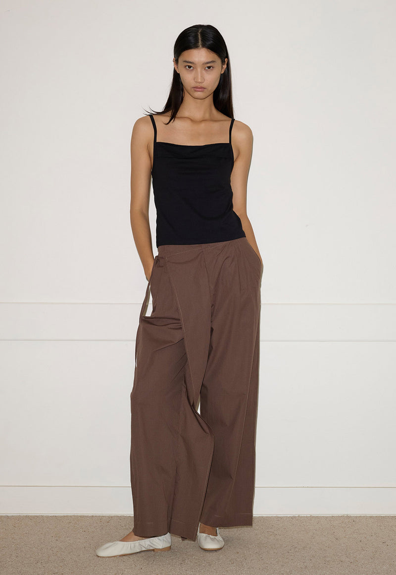 Double Layer Pant Carob Check