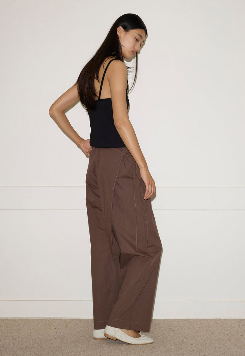 Double Layer Pant Carob Check