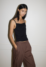 Double Layer Pant Carob Check
