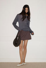 Knit Long Sleeve Steel