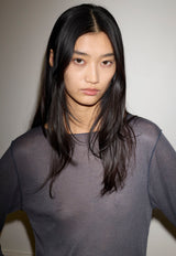 Knit Long Sleeve Steel