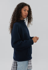 Snap Collar Knit Navy