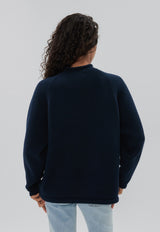 Snap Collar Knit Navy