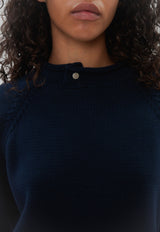 Snap Collar Knit Navy