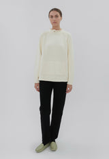 Snap Collar Knit Stone