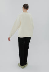 Snap Collar Knit Stone