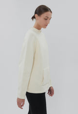 Snap Collar Knit Stone