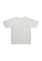 Addison Seersucker Raglan Mockneck Top White