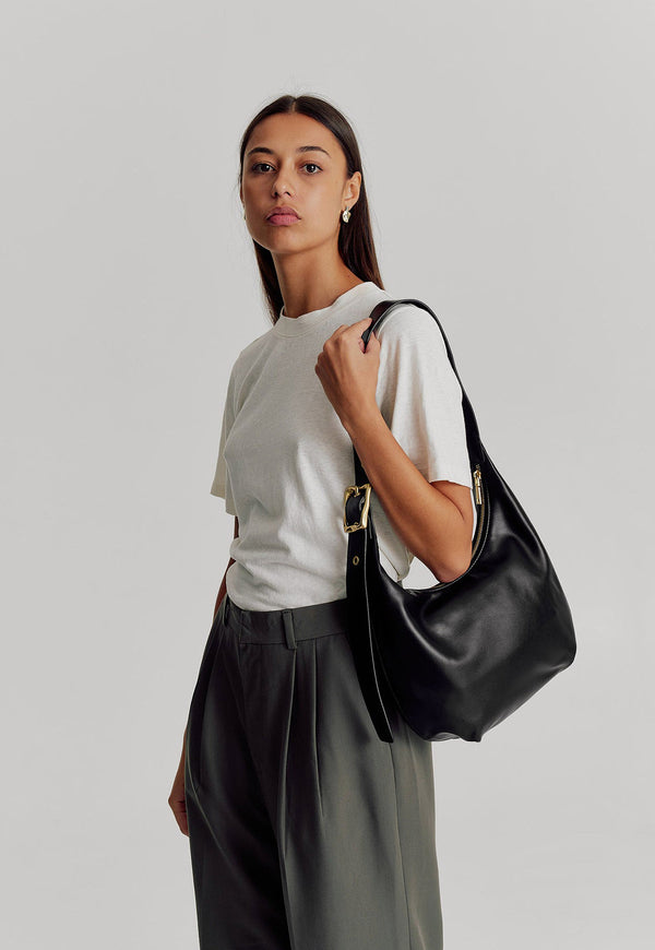 Large Everyday Croissant Bag Black