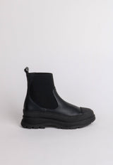 Court Lug Sole Platform Boot Black