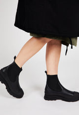 Court Lug Sole Platform Boot Black