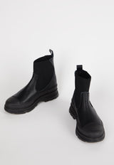 Court Lug Sole Platform Boot Black