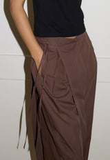 Double Layer Pant Carob Check