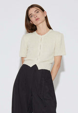 Amomento Fancy Balloon Cardigan Ecru