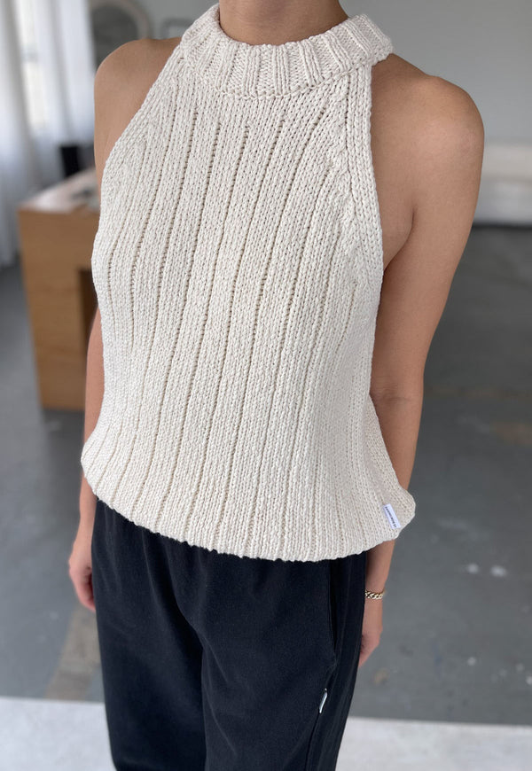 Claire Cotton Sweater Knit Naturel