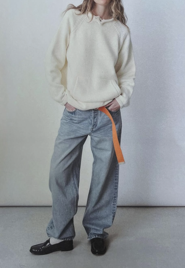 Snap Collar Knit Stone