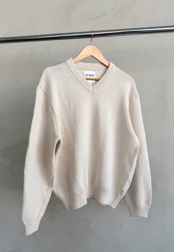 Gabby Cotton Sweater Knit Naturel