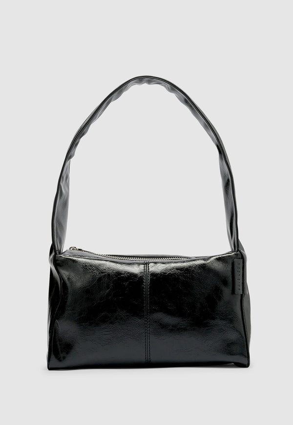 Luca Shoulder Bag Black Glossy