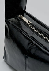 Luca Shoulder Bag Black Glossy