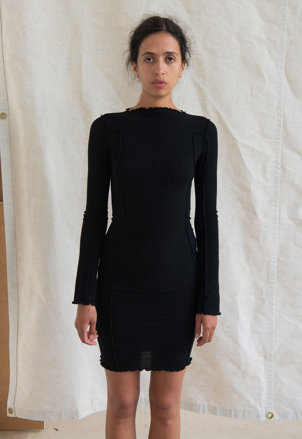 Omato Long Sleeve Dress Black