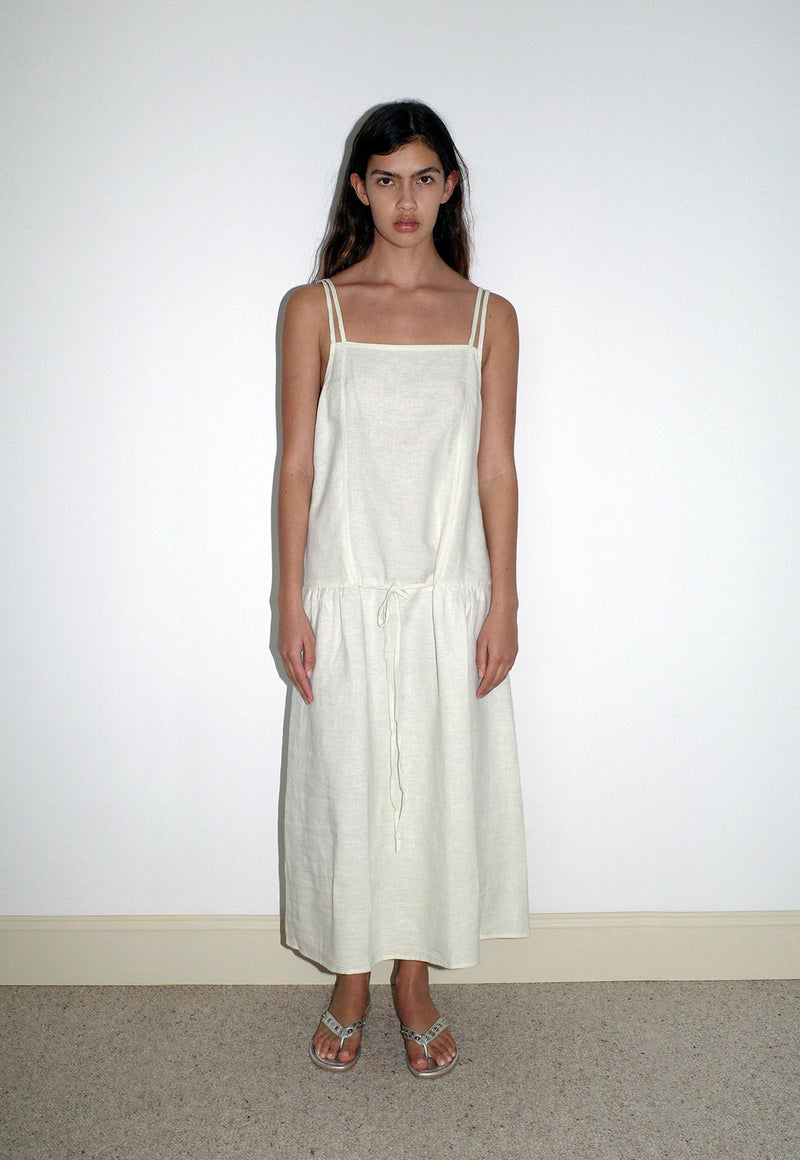 Linen Strap Dress Pastel Pistachio