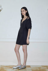 Open Shoulder Dress Black