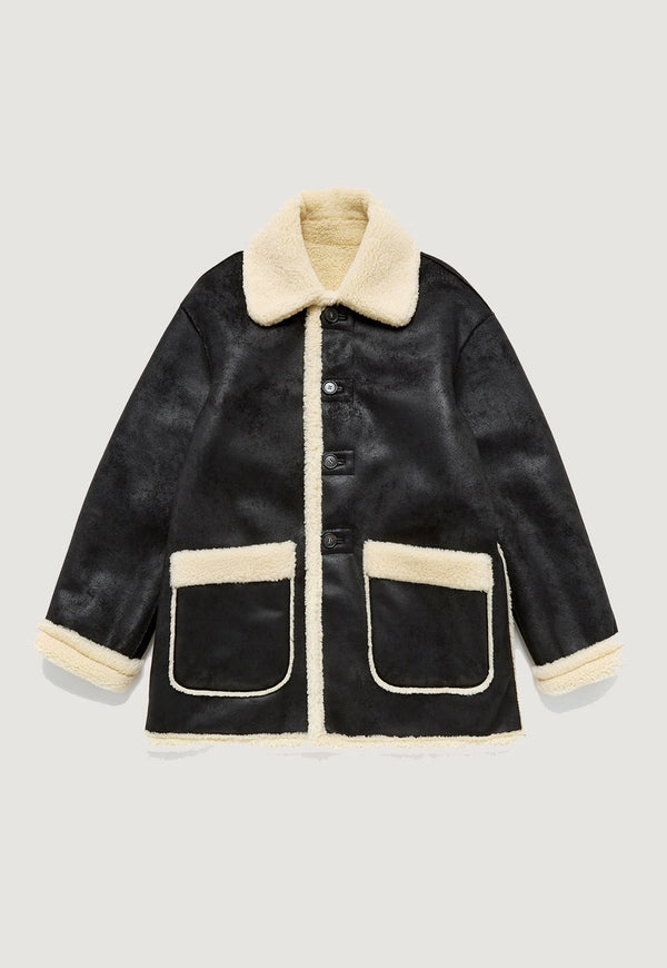 Reversible Vegan Shearling Jacket