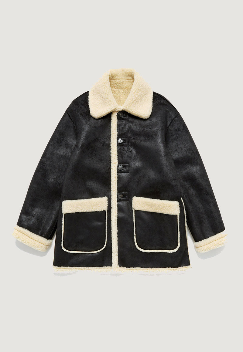 Reversible Vegan Shearling Jacket