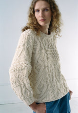 Patchwork Crewneck Natural