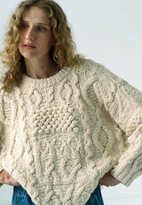 Patchwork Crewneck Natural