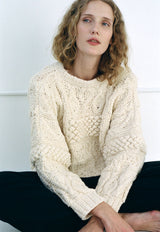 Patchwork Crewneck Natural