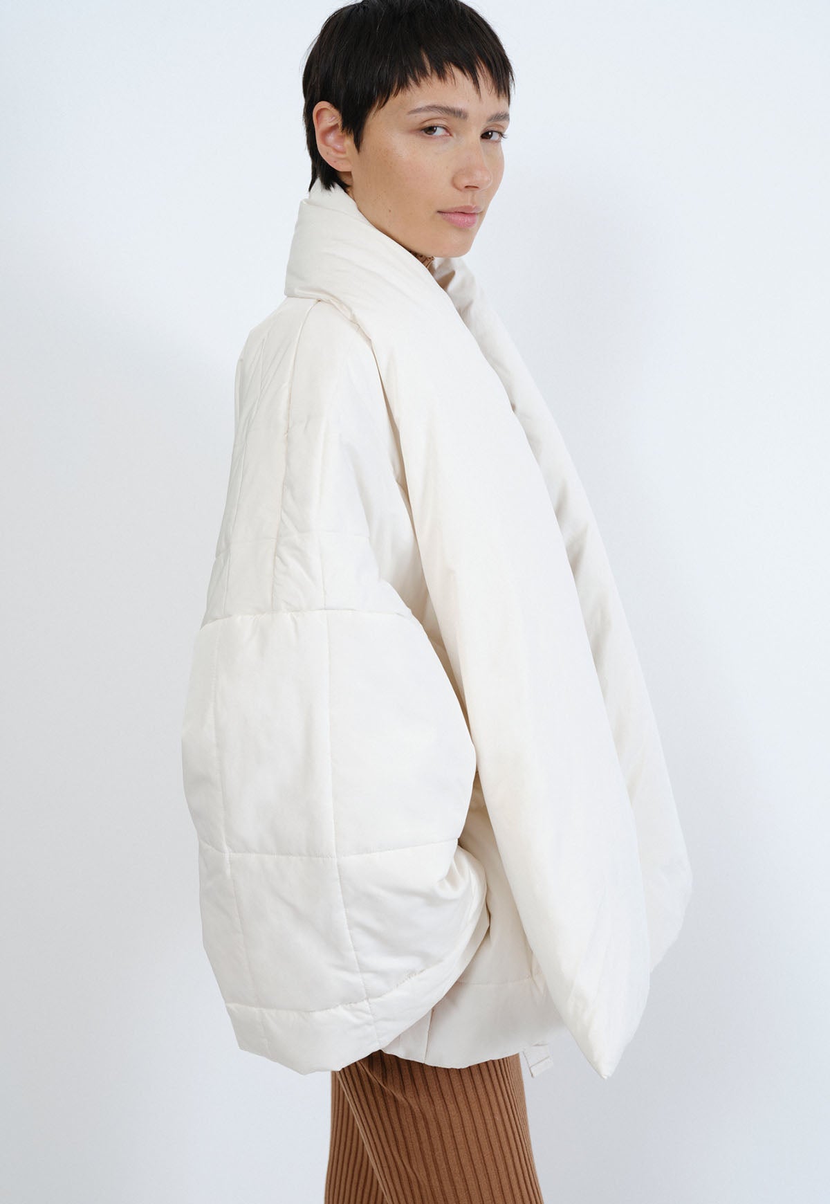 Kashuka No collar jacket オフホワイト Kashuka No collar jacket オフホワイト