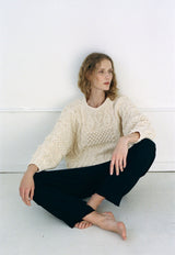 Patchwork Crewneck Natural