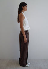 Double Layer Pant Carob Check