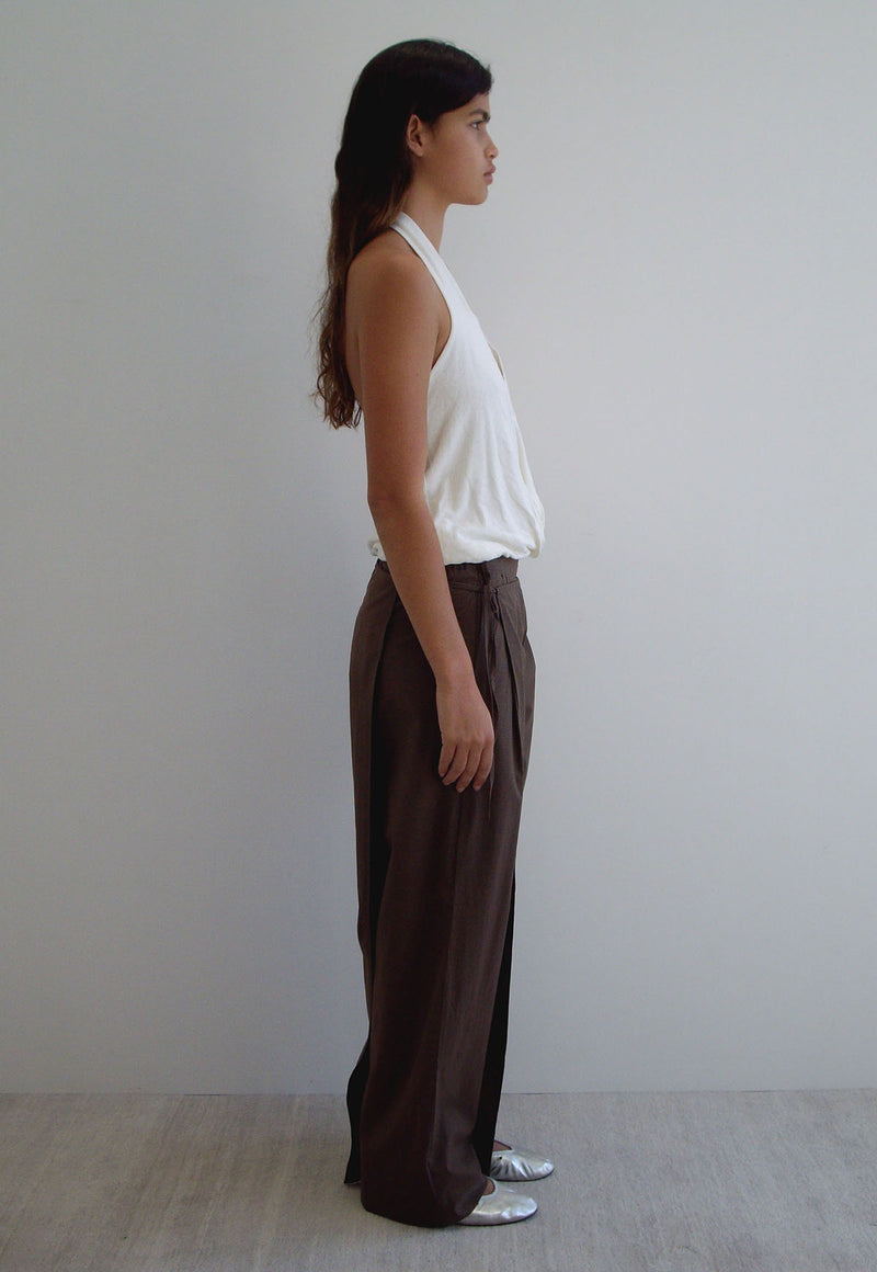 Double Layer Pant Carob Check