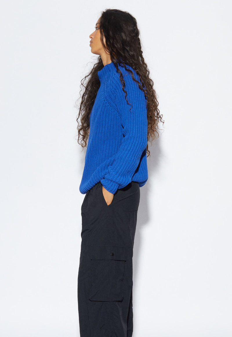 Fiona Blue Knitted Sweater