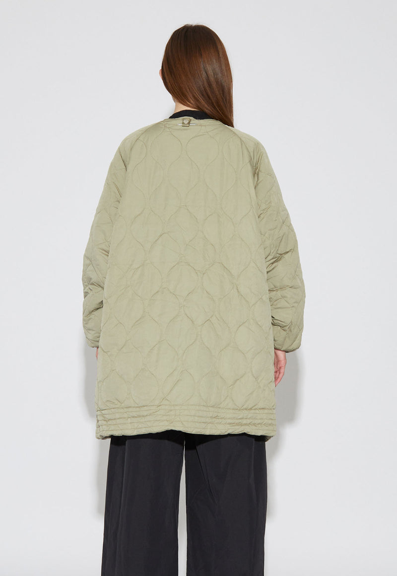 Akaroa Quilted Jacket Pale Olive