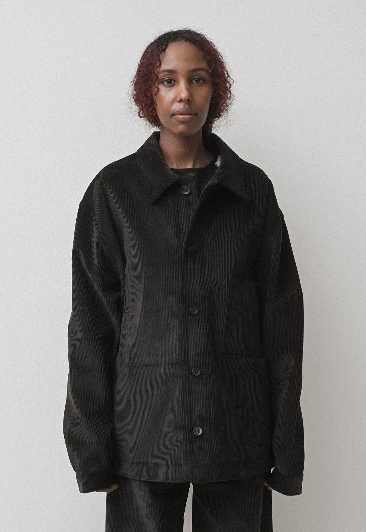 Veste En Corde Velours Corduroy INC – Noir Taille L – Style Décontracté