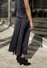 Clavo skirt Blue Black Satin