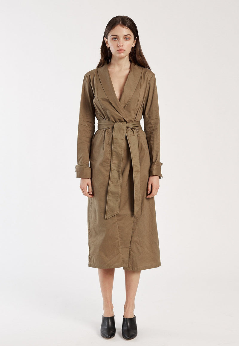 Shirt Dress in Taupe