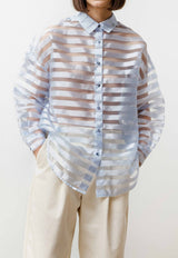 Manga Shirt See Through Stripes Baby Blue, top, Priory, - nois