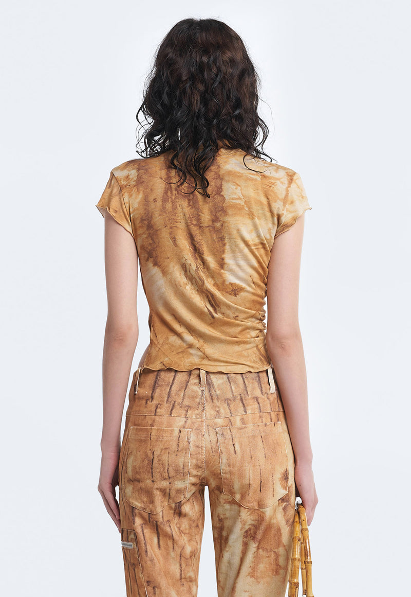 Ruched Tee Rust
